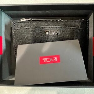 TUMI—Belden Saffiano Leather Goods Zip Card Case—NWT